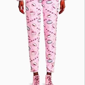 Womens FRIENDS Tv Show Super Soft Plush Pink Sleep Pj's pants cozy warm night